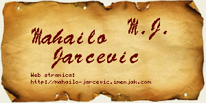 Mahailo Jarčević vizit kartica